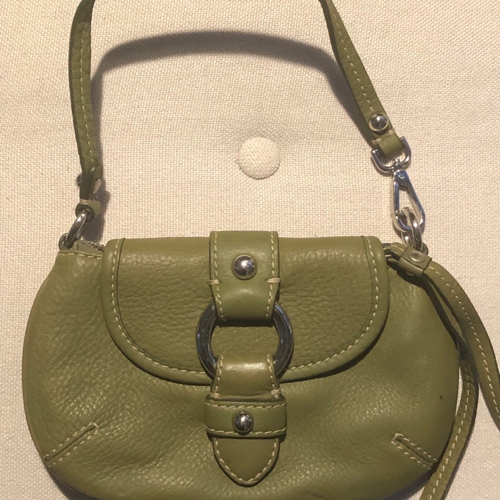 Apple green leather bag
